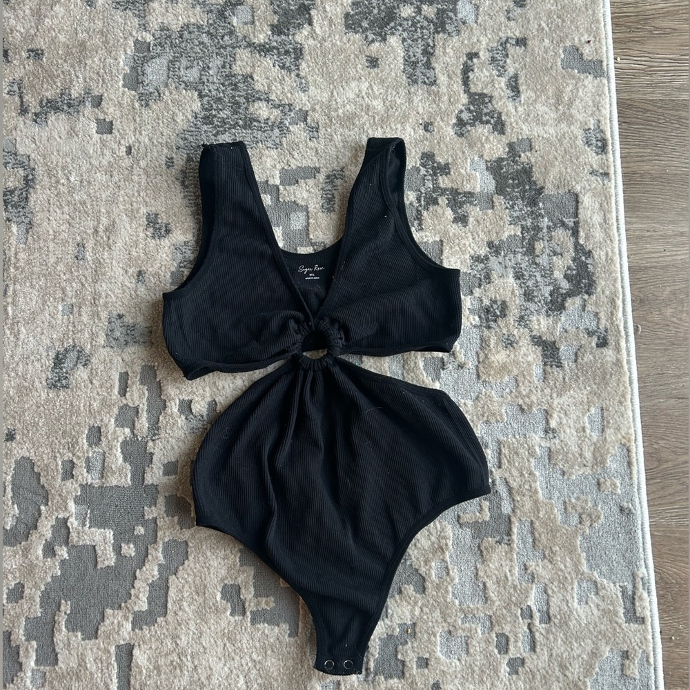 Black, bodysuit